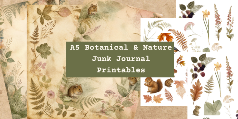 A5 Botanical & Nature Junk Journal Printables