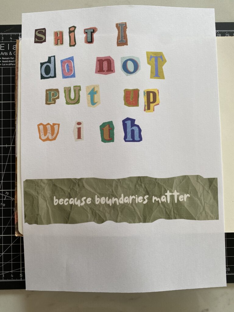 shit I do not put up with letters for a junk journal spread