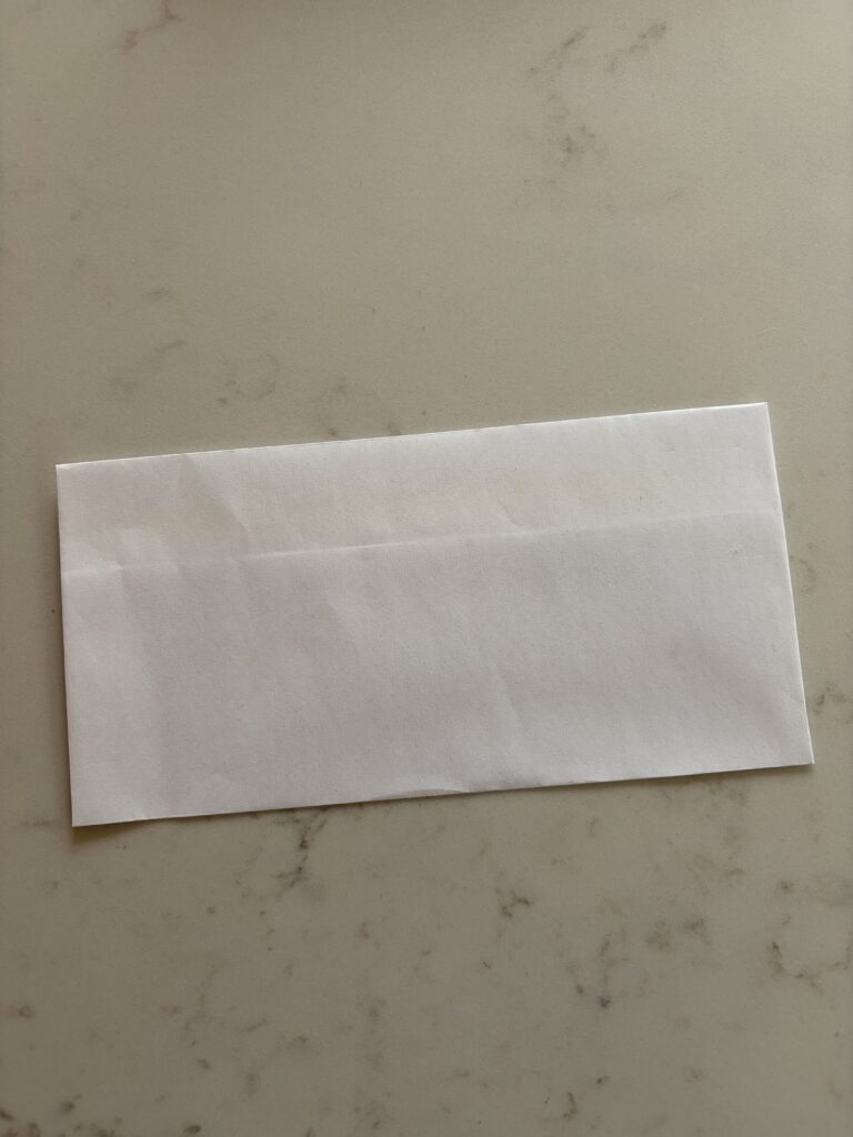 Old letter envelope to be used for junk journaling