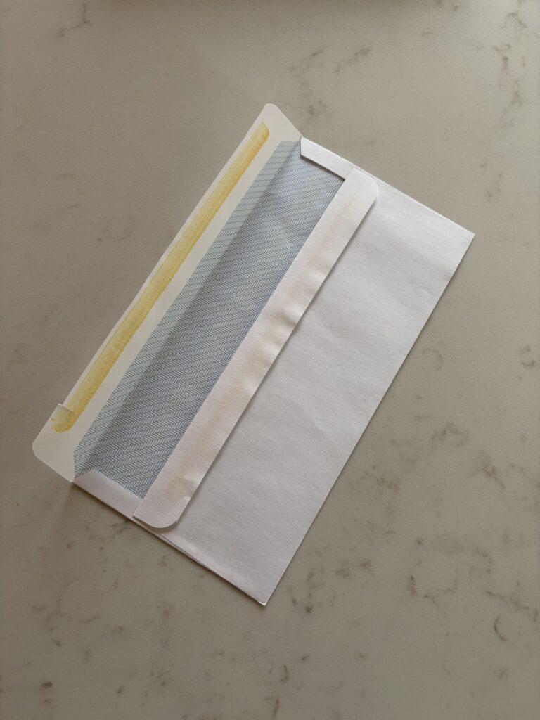 Old letter envelope for junk journaling