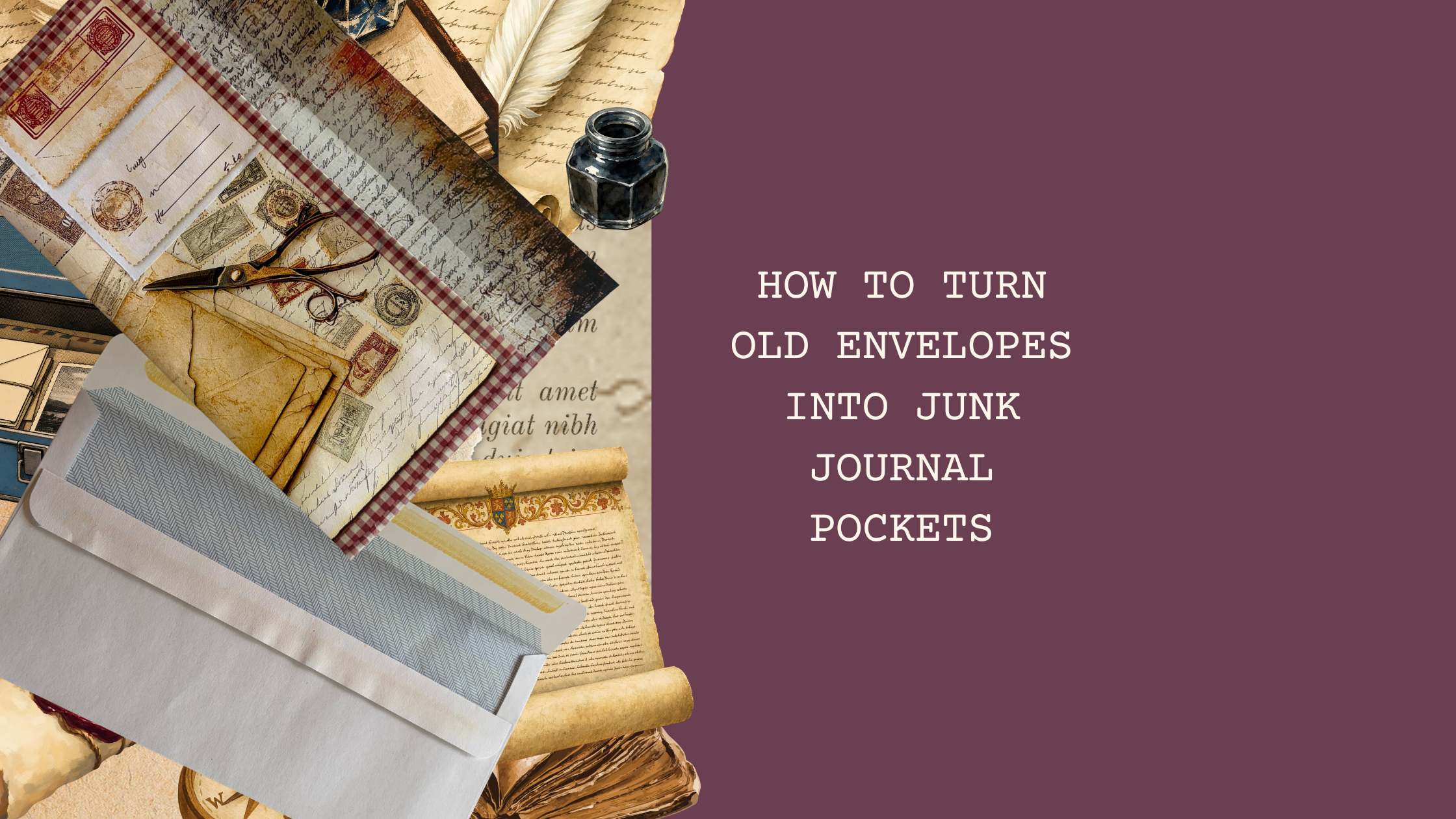 Turn Old Envelopes Into Junk Journal Pockets