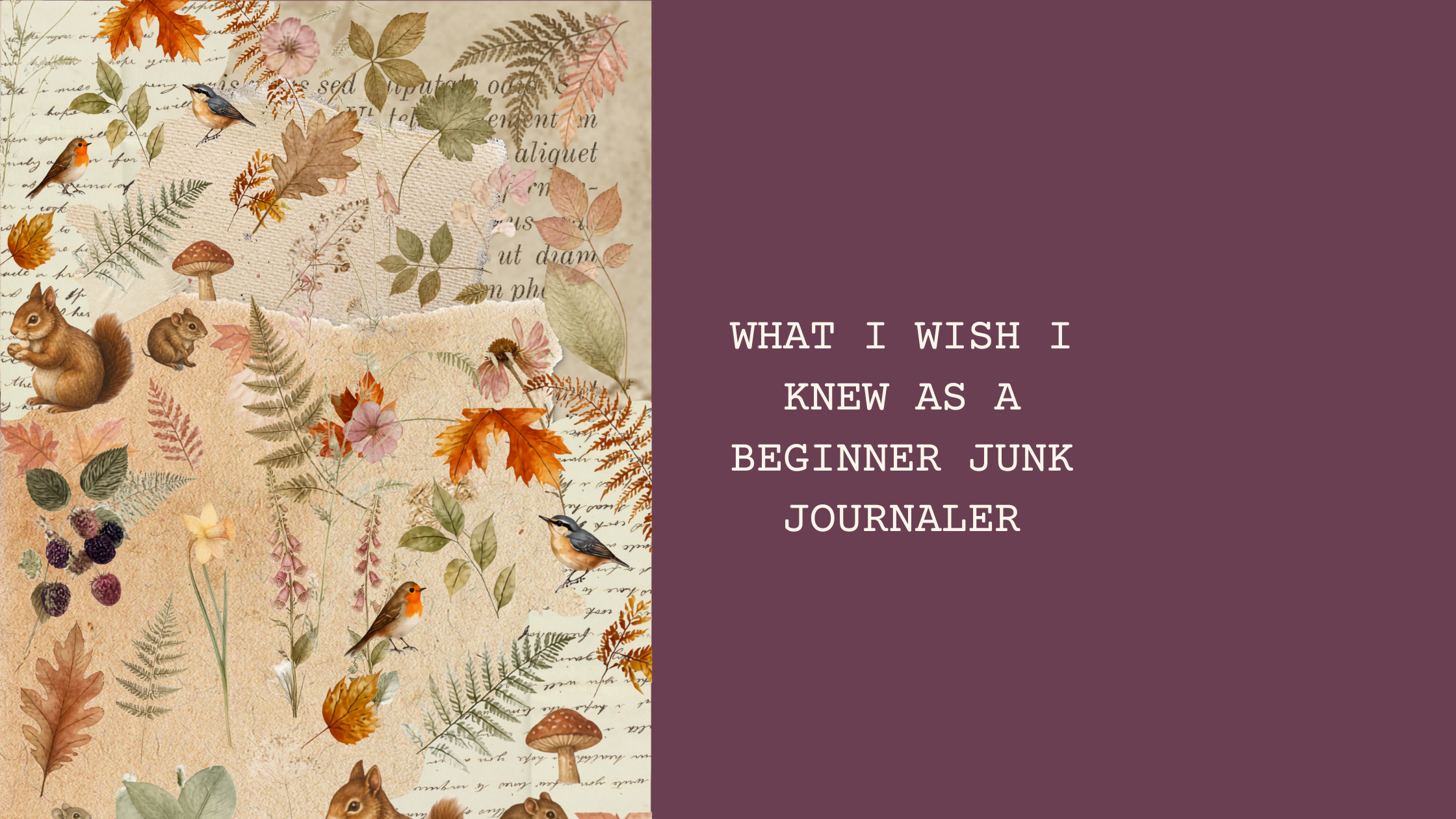 What I Wish I Knew As A Junk Journal Beginner