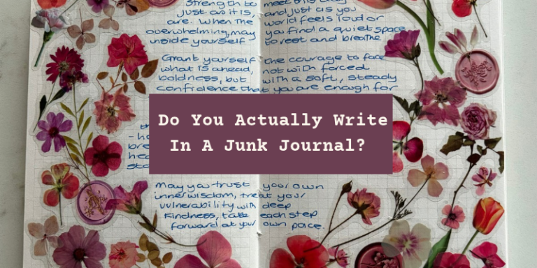 Do you actually write in a junk journal - with a flower inspired spread and writing inside a Life Junk Journal